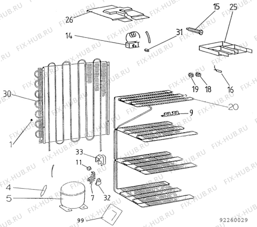 Взрыв-схема холодильника Lux TW432G - Схема узла C10 Cold, users manual